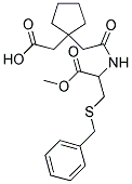 3-BENZYLSULFANYL-2-[2-(1-CARBOXYMETHYL-CYCLOPENTYL)-ACETYLAMINO]-PROPIONIC ACID METHYL ESTER 结构式