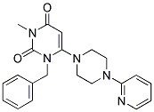 1-BENZYL-3-METHYL-6-(4-PYRIDIN-2-YL-PIPERAZIN-1-YL)-1H-PYRIMIDINE-2,4-DIONE 结构式
