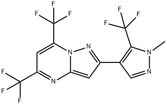 2-[1-METHYL-5-(TRIFLUOROMETHYL)-1H-PYRAZOL-4-YL]-5,7-BIS(TRIFLUOROMETHYL)PYRAZOLO[1,5-A]PYRIMIDINE 结构式