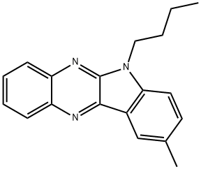 6-BUTYL-9-METHYL-6H-INDOLO[2,3-B]QUINOXALINE 结构式