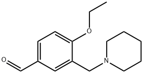 4-ETHOXY-3-PIPERIDIN-1-YLMETHYL-BENZALDEHYDE 结构式