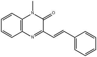 1-METHYL-3-(2-PHENYLVINYL)QUINOXALIN-2(1H)-ONE 结构式