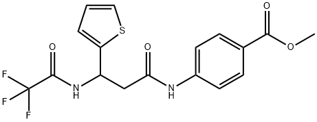 METHYL 4-((3-(2-THIENYL)-3-[(2,2,2-TRIFLUOROACETYL)AMINO]PROPANOYL)AMINO)BENZENECARBOXYLATE 结构式