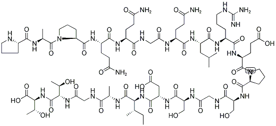 H-Pro-Ala-Pro-Gln-Gln-Gly-Gln-Leu-Arg-Glu-Pro-Ser-Gly-Ser-Asp-Ile-Ala-Gly-Thr-Thr-OH 结构式