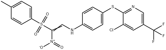 2-((4-(3-CHLORO-5-(TRIFLUOROMETHYL)(2-PYRIDYLTHIO))PHENYL)AMINO)-1-((4-METHYLPHENYL)SULFONYL)-1-NITROETHENE 结构式