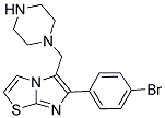 6-(4-BROMO-PHENYL)-5-PIPERAZIN-1-YLMETHYL-IMIDAZO-[2,1-B]THIAZOLE 结构式