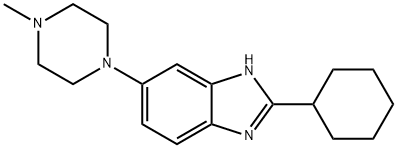2-Cyclohexyl-6-(4-methylpiperazino)-1H-1,3-benzimidazole 结构式