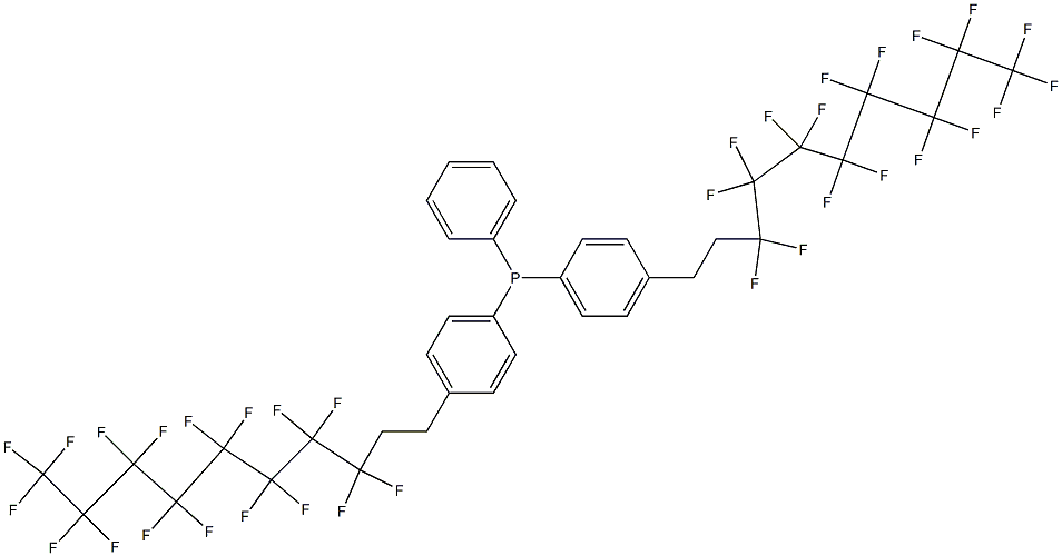 双[4-(1H,1H,2H,2H-全氟癸基)苯基]苯膦 结构式