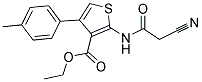2-(2-氰基乙酰胺)-4-(4-甲基苯基)噻吩-3-羧酸乙酯 结构式