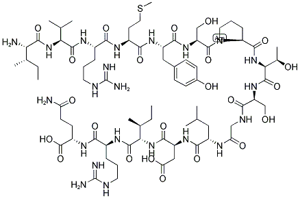 H-ILE-VAL-ARG-MET-TYR-SER-PRO-THR-SER-ILE-LEU-ASP-ILE-ARG-GLN-OH 结构式