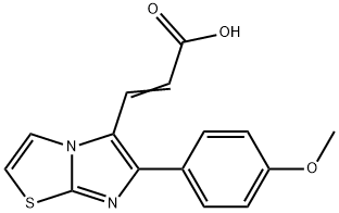 3-[6-(4-METHOXY-PHENYL)-IMIDAZO[2,1-B]THIAZOL-5-YL]-ACRYLIC ACID 结构式