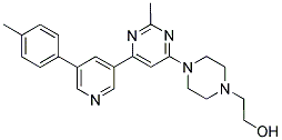 2-(4-[2-METHYL-6-(5-P-TOLYL-PYRIDIN-3-YL)-PYRIMIDIN-4-YL]-PIPERAZIN-1-YL)-ETHANOL 结构式