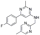 6-(4-FLUOROPHENYL)-2-METHYL-N-[(5-METHYLPYRIMIDIN-2-YL)METHYL]PYRIMIDIN-4-AMINE 结构式