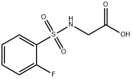 2-([(2-FLUOROPHENYL)SULFONYL]AMINO)ACETIC ACID 结构式