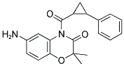6-AMINO-2,2-DIMETHYL-4-(2-PHENYL-CYCLOPROPANECARBONYL)-4H-BENZO[1,4]OXAZIN-3-ONE 结构式