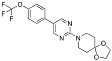 8-(5-[4-(TRIFLUOROMETHOXY)PHENYL]PYRIMIDIN-2-YL)-1,4-DIOXA-8-AZASPIRO[4.5]DECANE 结构式