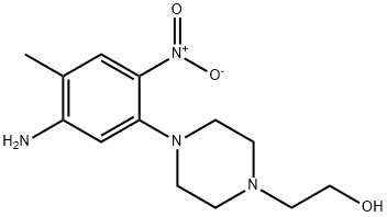 2-[4-(5-AMINO-4-METHYL-2-NITROPHENYL)PIPERAZIN-1-YL]ETHANOL 结构式