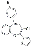 3-CHLORO-5-(4-FLUOROPHENYL)-2-THIEN-2-YL-1-BENZOXEPINE 结构式