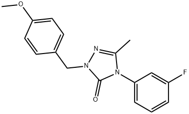 4-(3-FLUOROPHENYL)-2-(4-METHOXYBENZYL)-5-METHYL-2,4-DIHYDRO-3H-1,2,4-TRIAZOL-3-ONE 结构式