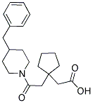(1-[2-(4-Benzyl-piperidin-1-yl)-2-oxo-ethyl]-cyclopentyl)-acetic acid 结构式