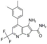 3-AMINO-4-(3,4-DIMETHYL-PHENYL)-6-TRIFLUOROMETHYL-THIENO[2,3-B ]PYRIDINE-2-CARBOXYLIC ACID AMIDE 结构式