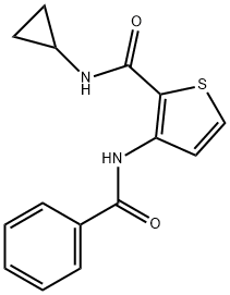 3-(BENZOYLAMINO)-N-CYCLOPROPYL-2-THIOPHENECARBOXAMIDE 结构式