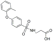 3-((4-(O-TOLYLOXY)PHENYL)SULFONAMIDO)PROPANOIC ACID 结构式