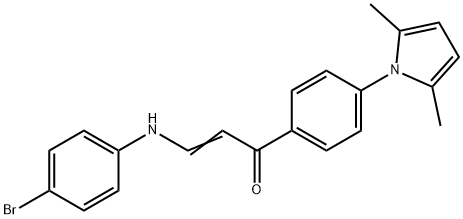 (E)-3-(4-BROMOANILINO)-1-[4-(2,5-DIMETHYL-1H-PYRROL-1-YL)PHENYL]-2-PROPEN-1-ONE 结构式