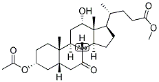 5-BETA-CHOLANIC ACID-3-ALPHA, 12-ALPHA-DIOL-7-ONE-3-ACETATE-METHYL ESTER 结构式