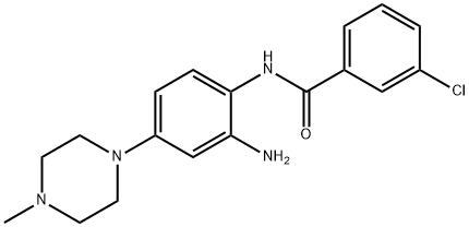 N-[2-AMINO-4-(4-METHYLPIPERAZINO)PHENYL]-3-CHLOROBENZENECARBOXAMIDE 结构式