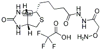 N-(AMINOOXYACETYL)-N'-(D-BIOTINOYL) HYDRAZINE, TRIFLUOROACETIC ACID SALT 结构式