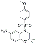 4-(4-METHOXY-BENZENESULFONYL)-2,2-DIMETHYL-3,4-DIHYDRO-2H-BENZO[1,4]OXAZIN-6-YLAMINE 结构式