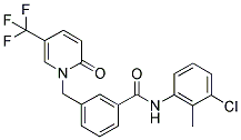 1-[3-(3-CHLORO-2-METHYLPHENYLAMINOCARBONYL)BENZYL]-5-(TRIFLUOROMETHYL)-2-PYRIDONE 结构式