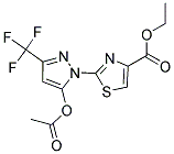 ETHYL 2-[5-(ACETYLOXY)-3-(TRIFLUOROMETHYL)-1H-PYRAZOL-1-YL]-1,3-THIAZOLE-4-CARBOXYLATE 结构式