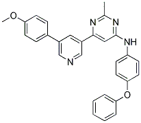 (6-[5-(4-METHOXY-PHENYL)-PYRIDIN-3-YL]-2-METHYL-PYRIMIDIN-4-YL)-(4-PHENOXY-PHENYL)-AMINE 结构式
