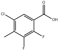 5-氯-2,3-二氟-4-甲基苯甲酸 结构式