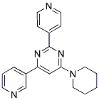 4-PIPERIDIN-1-YL-6-PYRIDIN-3-YL-2-PYRIDIN-4-YLPYRIMIDINE 结构式