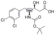 BOC-(3S,4S)-4-AMINO-3-HYDROXY-5-(3,4-DICHLORO)PHENYLPENTANOIC ACID 结构式