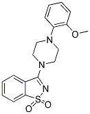 3-[4-(2-METHOXYPHENYL)PIPERAZIN-1-YL]-1,2-BENZISOTHIAZOLE 1,1-DIOXIDE 结构式