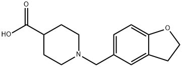 1-((2,3-DIHYDROBENZOFURAN-5-YL)METHYL)PIPERIDINE-4-CARBOXYLIC ACID 结构式