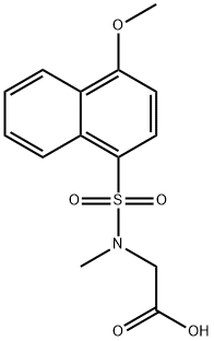 N-[(4-甲氧基-1-萘基)磺酰基]-N-甲基甘氨酸 结构式