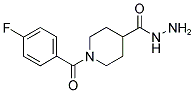 1-(4-FLUORO-BENZOYL)-PIPERIDINE-4-CARBOXYLIC ACID HYDRAZIDE 结构式