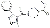 METHYL 1-[(5-METHYL-3-PHENYLISOXAZOL-4-YL)CARBONYL]PIPERIDINE-4-CARBOXYLATE 结构式