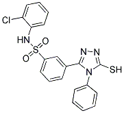 N-(2-CHLORO-PHENYL)-3-(5-MERCAPTO-4-PHENYL-4H-[1,2,4]TRIAZOL-3-YL)-BENZENESULFONAMIDE 结构式