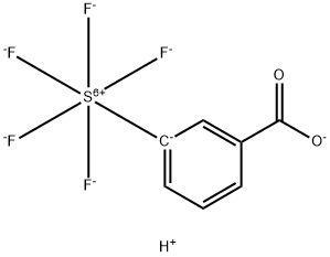 五氟化(3-羧苯基)硫 结构式