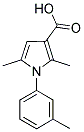 2,5-二甲基-1-(3-甲基苯基)-1H-吡咯-3-羧酸 结构式