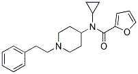 N-Cyclopropyl-N-(1-(2-phenylethyl)piperidin-4-yl)furan-2-carboxamide 结构式