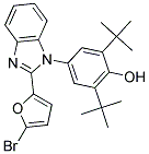 4-(2-(5-BROMOFURAN-2-YL)-1H-BENZO[D]IMIDAZOL-1-YL)-2,6-DITERT-BUTYLPHENOL 结构式