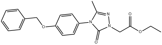 ETHYL 2-(4-[4-(BENZYLOXY)PHENYL]-3-METHYL-5-OXO-4,5-DIHYDRO-1H-1,2,4-TRIAZOL-1-YL)ACETATE 结构式
