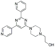 2-[4-(2-PYRIDIN-3-YL-6-PYRIDIN-4-YLPYRIMIDIN-4-YL)PIPERAZIN-1-YL]ETHANOL 结构式